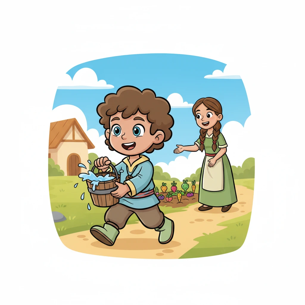 Every morning, Rohan would help his mother with various odd jobs around the village, from fetching water to assisting in the fields. He worked hard, his small frame bustling with energy, always eager to contribute and lighten his mother's load.