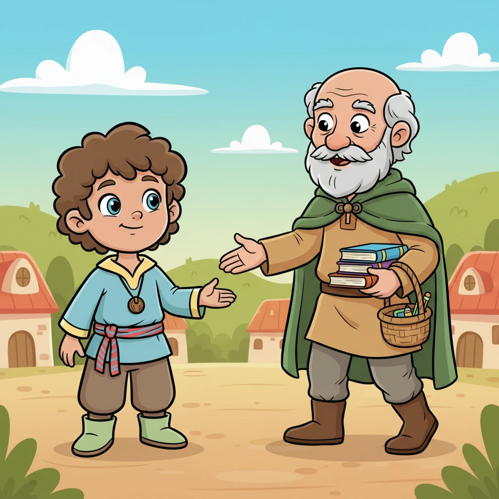 The kind old man approached Rohan, his face warm with a gentle smile, and offered to help. He promised Rohan books, school supplies, and even warm meals, seeing the bright potential shining within the young boy.