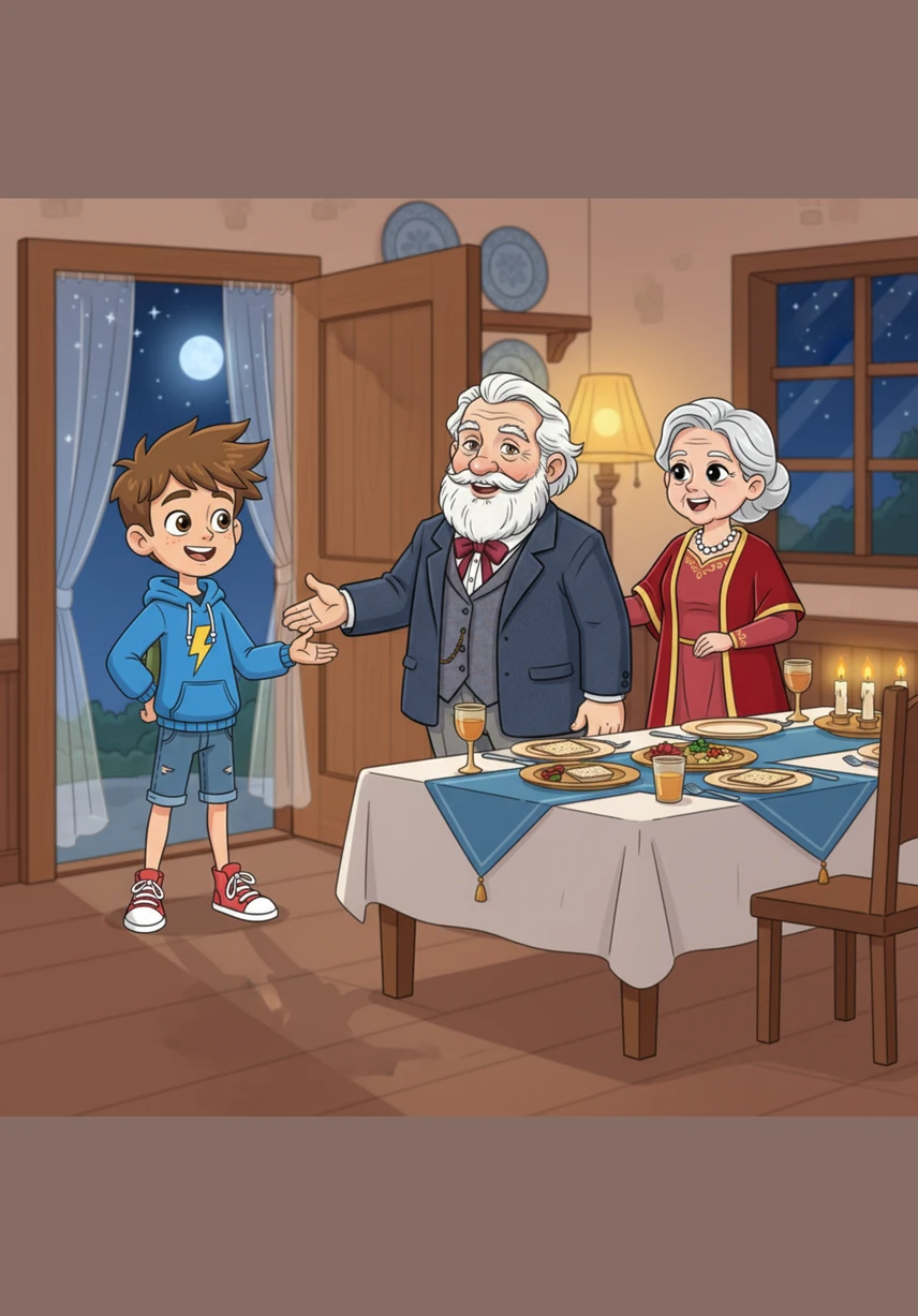 The door is opened for the Prophet Elijah, and a cool night breeze wafts into the house under the starlit sky. The family sings songs of praise and hope, ending the Seder with the joyful promise of next year in Jerusalem.