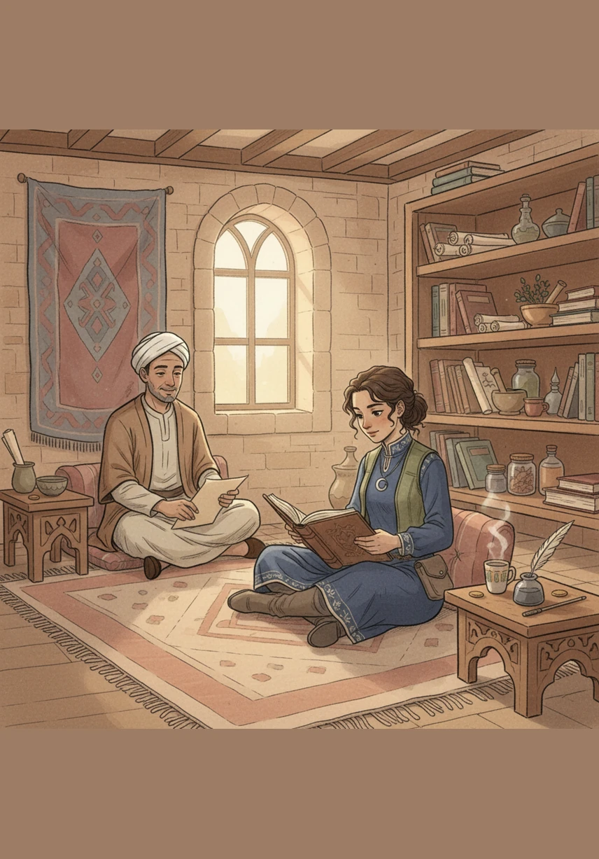 Con el paso de los años, el hogar de Aicha se convirtió en un refugio de paz y estudio constante. Se la veía a menudo sentada en silencio, rodeada de la suave luz de la tarde, repasando mentalmente las lecciones sobre la fe y la vida para que nunca se borraran de su corazón.