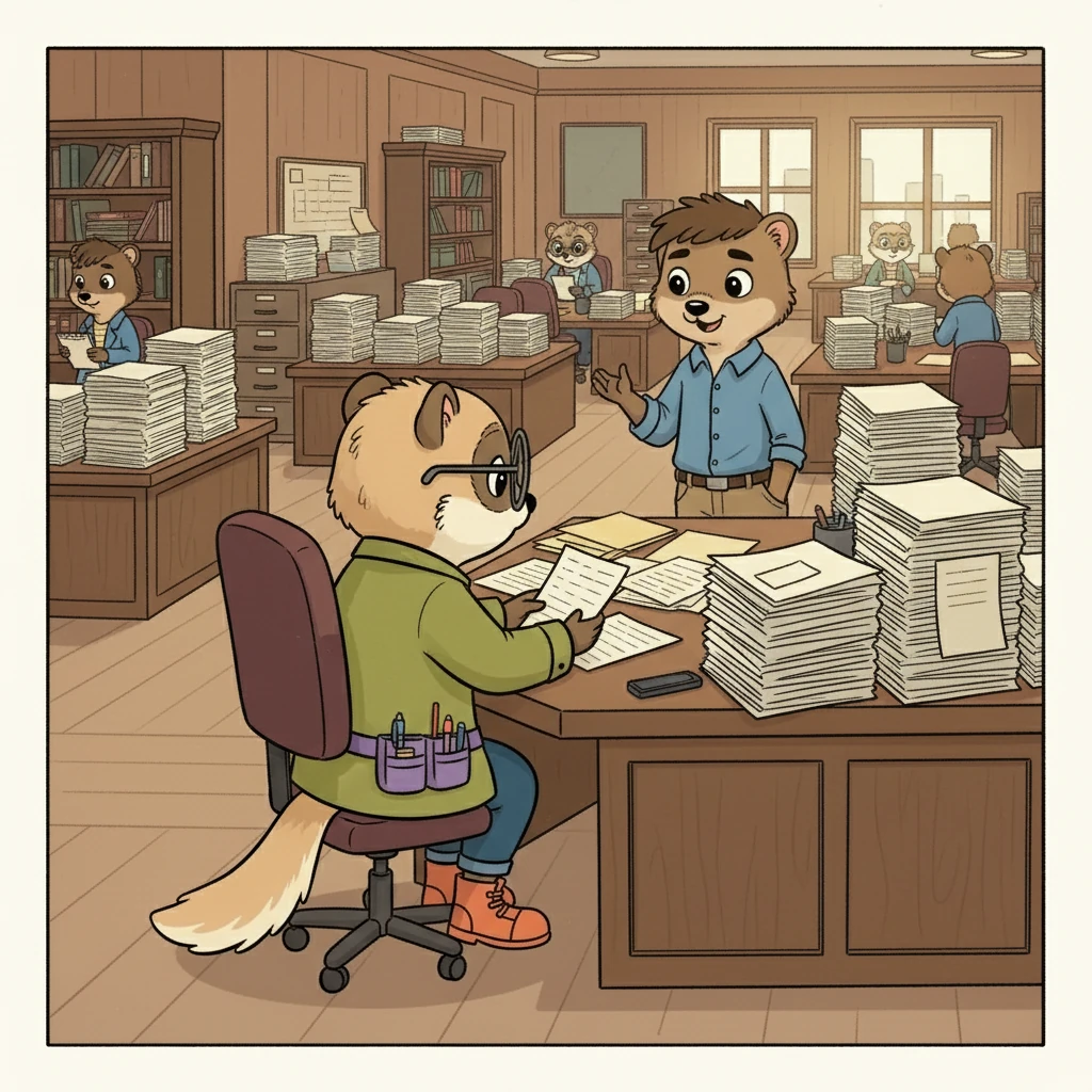 Pendant des années, Séverine a continué à travailler seule, observant les autres fouines. Elle passait ses journées à classer des documents et à éviter les conversations. Un jour, une nouvelle fouine est arrivée et a tenté de lui parler.