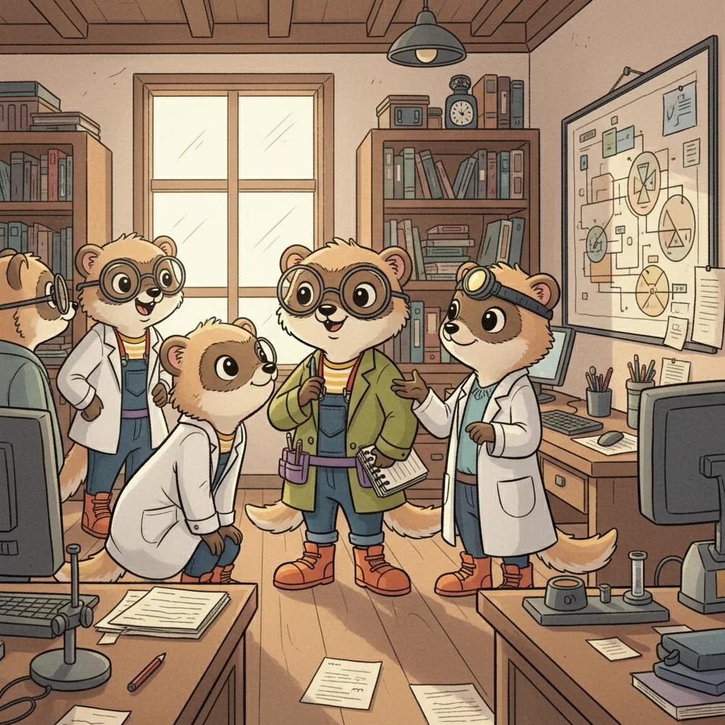 Petit à petit, Séverine a commencé à s'ouvrir. Elle a commencé à discuter avec ses collègues fouines, apprenant à les connaître et à partager ses observations. Elle a découvert que même les fouines les plus occupées avaient besoin d'aide.