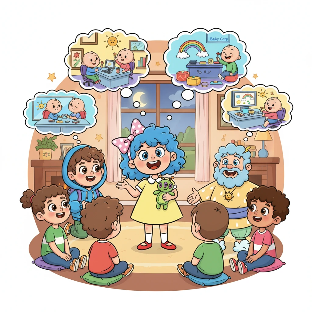 Лира вернулась домой, ее сердце было полно понимания и сияющей улыбки. Она не могла вернуть детей прямо сейчас, но она принесла надежду. Она делилась рассказами о Baby Corp, уверяя всех, что дети в безопасности, счастливы и учатся делать мир ярче для своего будущего, радостного возвращения.