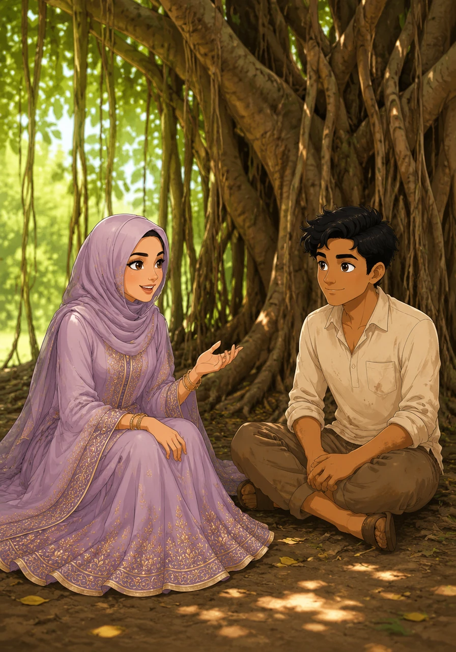 They began to meet in the quiet shade of an ancient banyan tree, a neutral ground where the noise of the world faded away into the rustling of leaves. Zoya spoke of the poetry she loved and the constraints of her life, while Akash described the legends carved into the temples of his ancestors, finding common threads in their shared humanity.