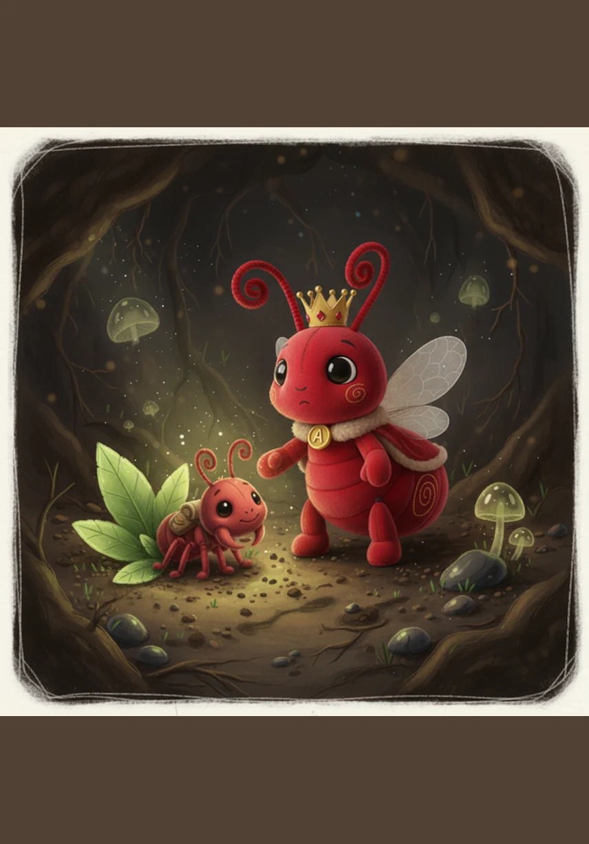 Deep within the cool, dark soil, Ms. Ally carefully lays her first cluster of pearly white eggs. She watches over them with gentle devotion, knowing these tiny sparks of life are the foundation of her future colony.