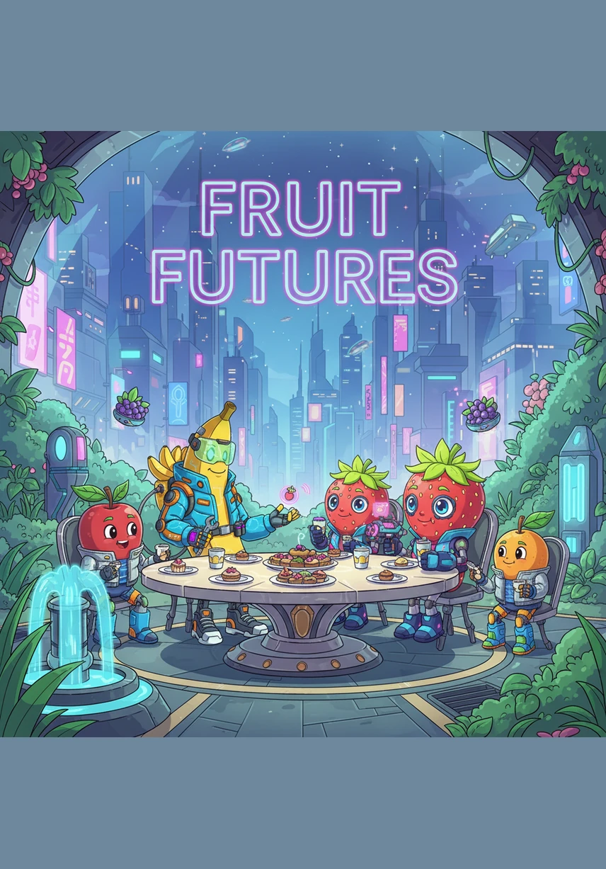 Dans un jardin secret et luxuriant, les fruits vivaient autrefois en harmonie, chantant des mélodies joyeuses sous un soleil éclatant. Mangoa, la reine mangue, dirigeait ce chœur coloré avec une voix puissante qui faisait vibrer chaque feuille et chaque fleur.