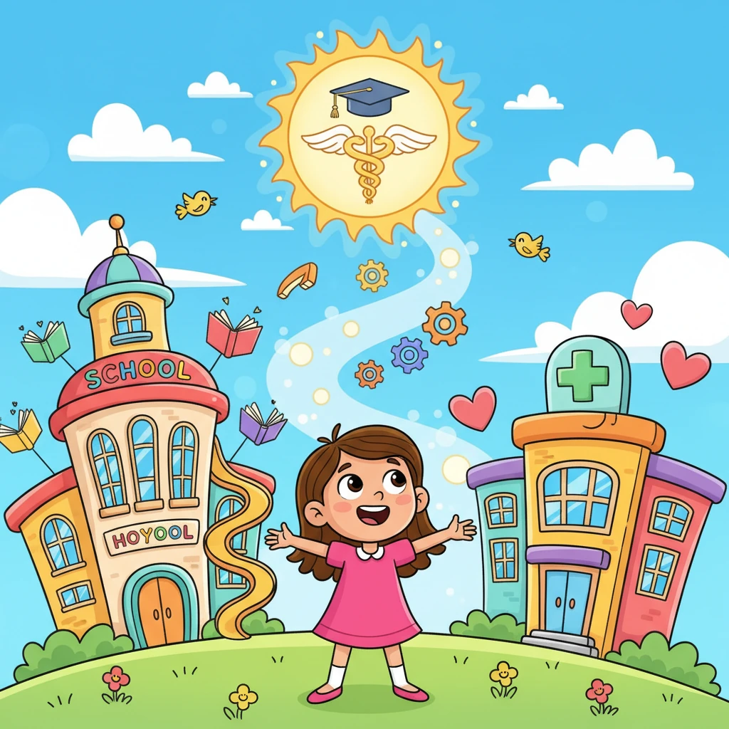 تدرك ليلى أن الحياة اليوم أسهل بكثير وأكثر راحة بفضل كل هذا التطور. تفكر في المدارس الحديثة التي توفر لها العلم والمعرفة، والمستشفيات المتطورة التي ترعى صحة الجميع. هناك الكثير من الفرص الجديدة للتعلم والنجاح في هذا العصر الحديث.