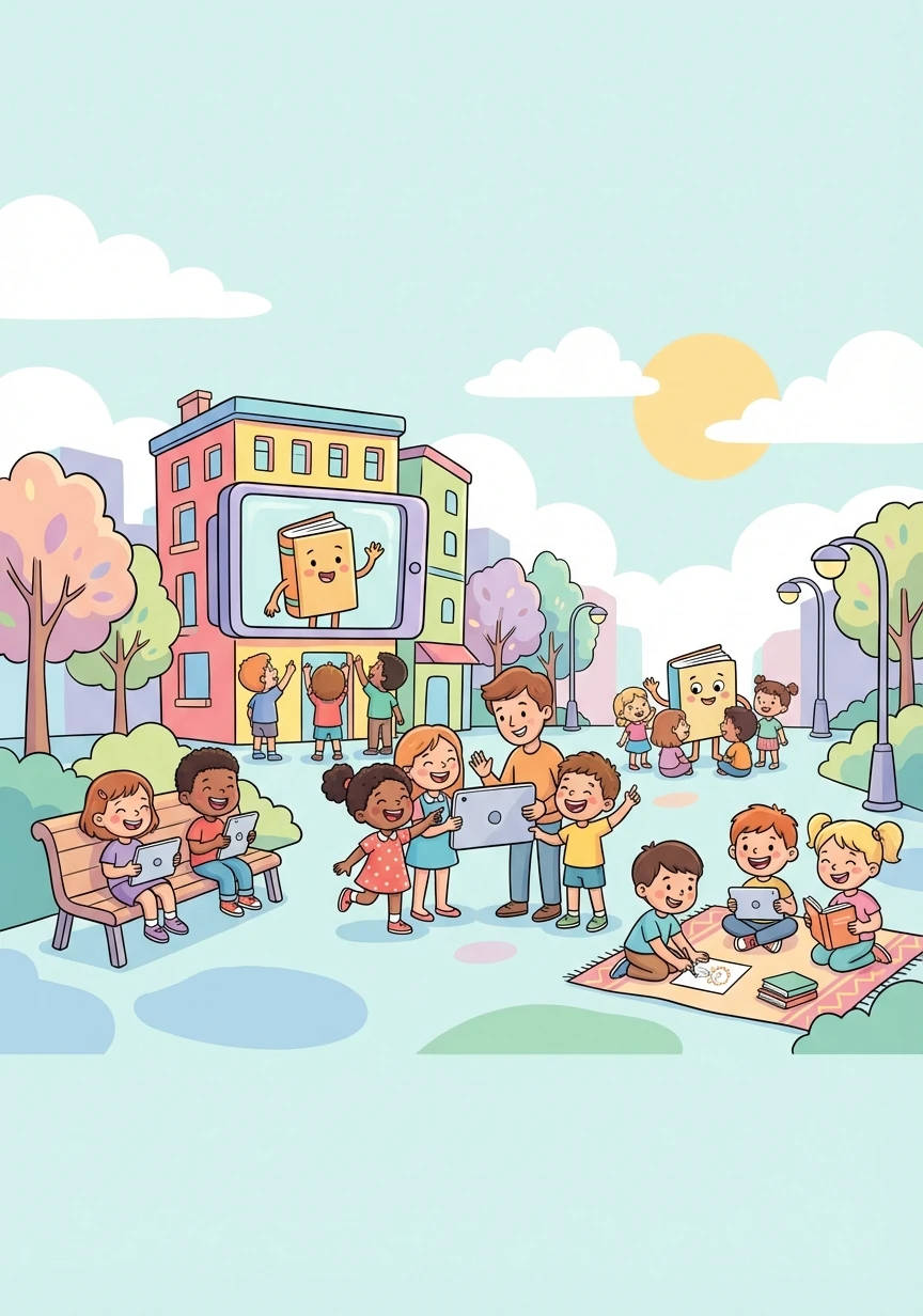 Приложение Читайки становится популярным во всем городе. Дети с удовольствием читают, учатся и творят вместе.