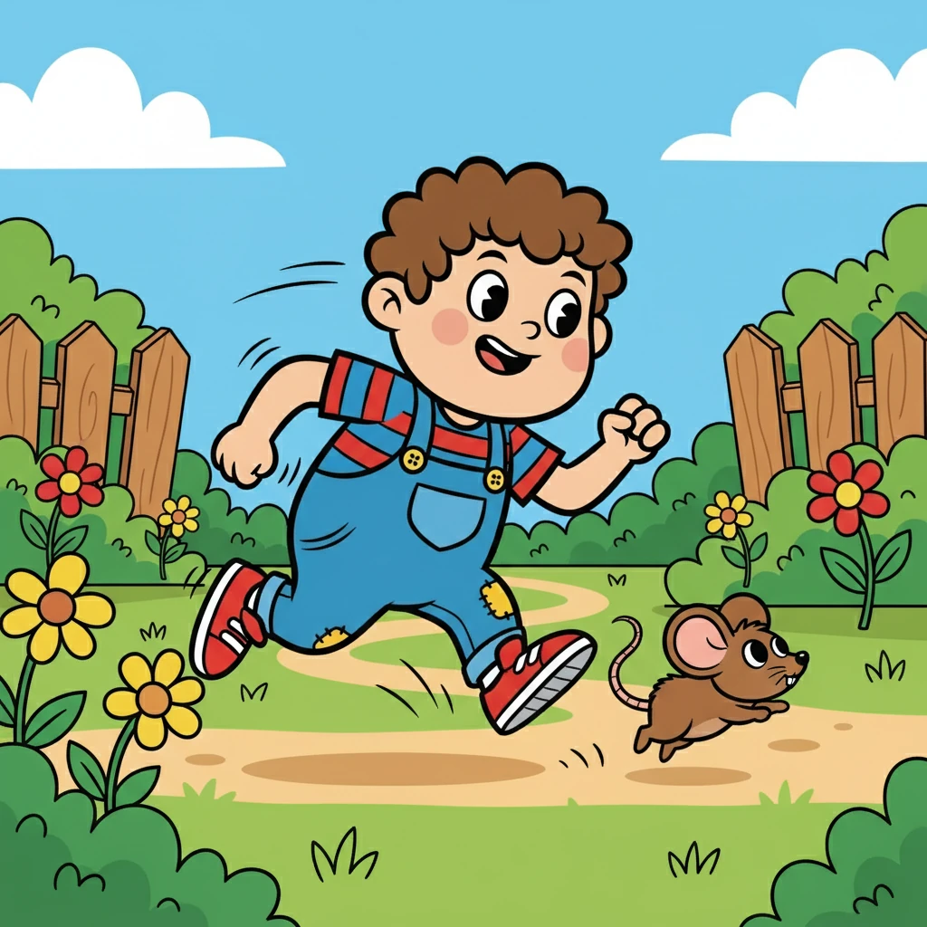 Suddenly, Squeak sprang to life! He spotted Pip and launched himself into action, his eyes gleaming with playful intent. The chase was on, with Pip darting and dodging, and Squeak hot on his heels, their playful rivalry in full swing.