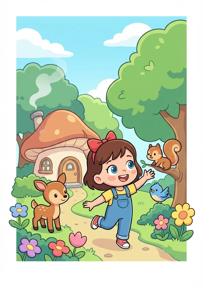 Lily lived in a cozy cottage surrounded by a lush green forest. She loved exploring the woods and making friends with all the animals.