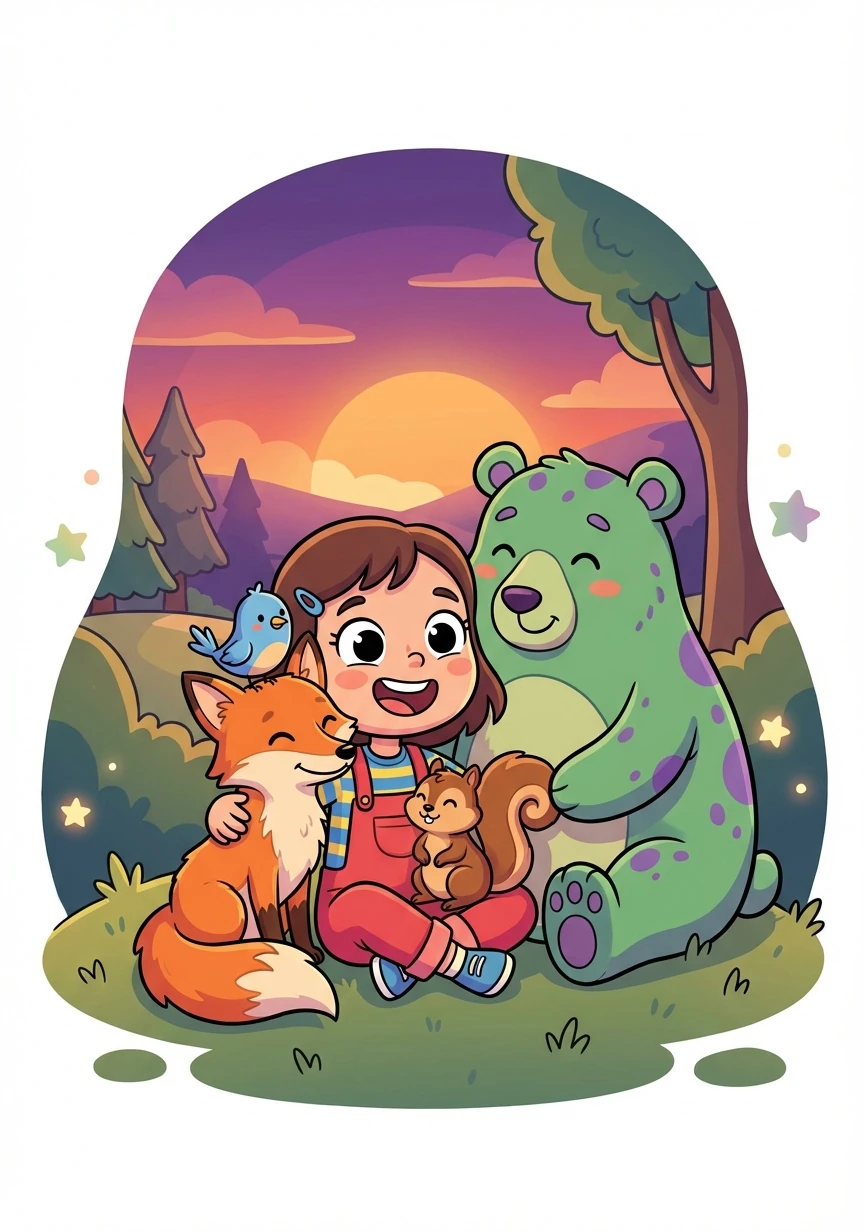 As the sun set each day, Lily would gather her animal friends close, grateful for the special connection they shared. She knew their friendship would last forever.