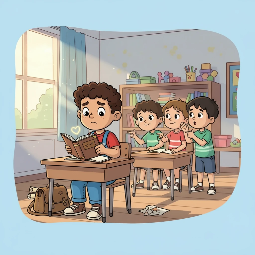 Mateo, un joven con grandes sueños, enfrentaba un desafío: no sabía leer ni escribir. Sus compañeros, a veces sin querer, se burlaban de él en la escuela. Sin embargo, Mateo, con un corazón lleno de esperanza, siempre se esforzaba.