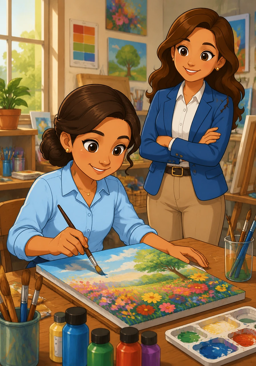 Whether she is painting a masterpiece in art class or running a race in the gym, Arujan gives her best effort. Every small success builds her confidence and shapes her character.
