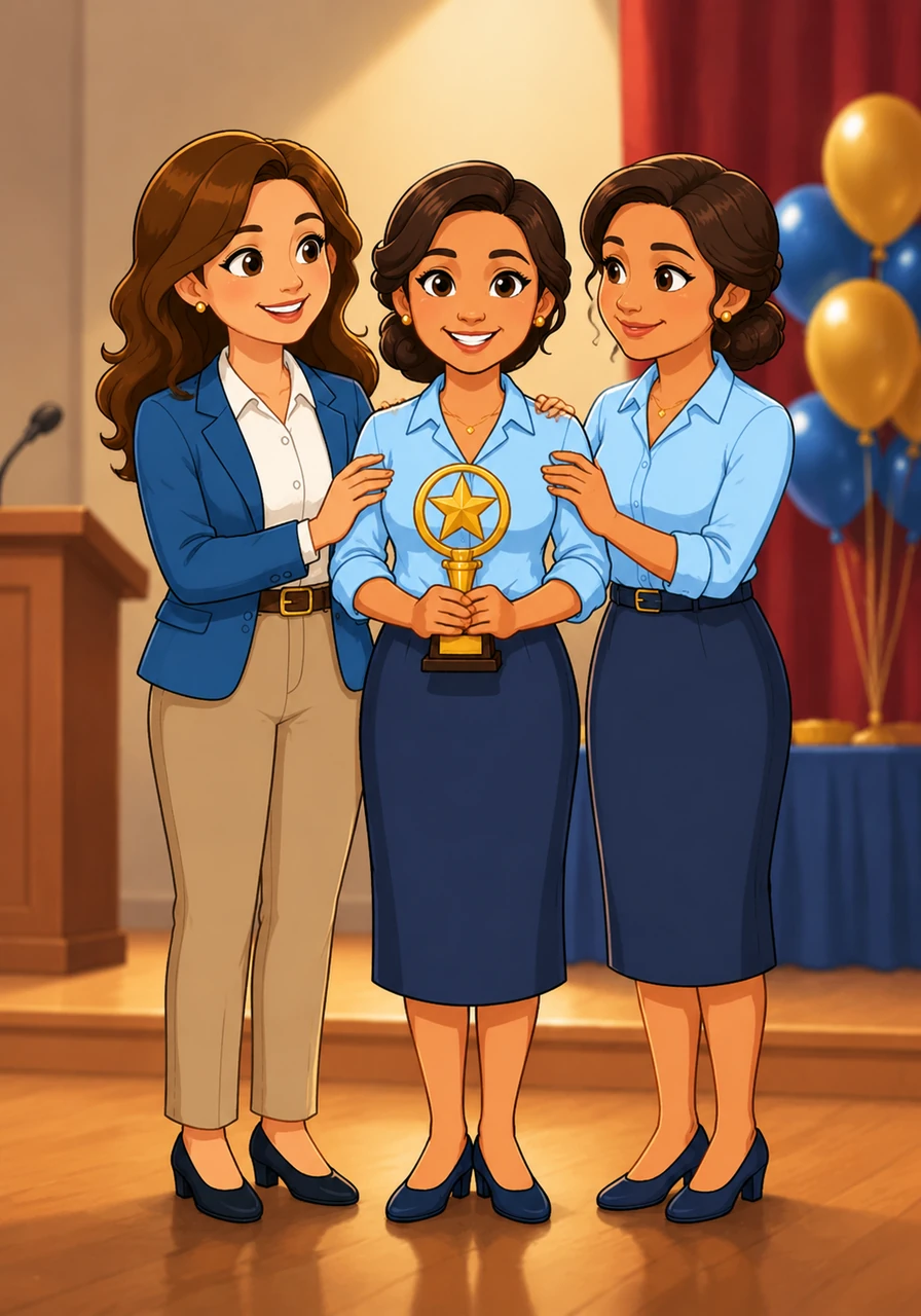 With the combined encouragement of her home and school, Arujan proudly receives an award for her achievements. Her face glows with the joy of knowing her efforts are recognized and valued.
