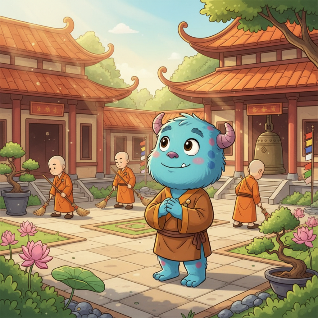 They then went to the temple, where monks kept the community clean and organized. Ek was impressed by the peaceful atmosphere and the dedication of the monks.