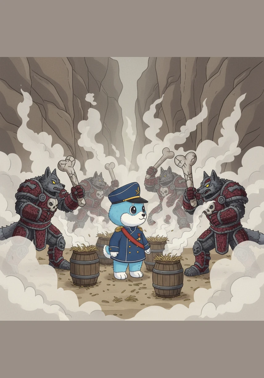 Hamix ignited barrels of damp straw, sending thick, white smoke billowing through the canyon floor. In the blinding haze, the enemy soldiers began to fight one another in confusion, unable to distinguish friend from foe.