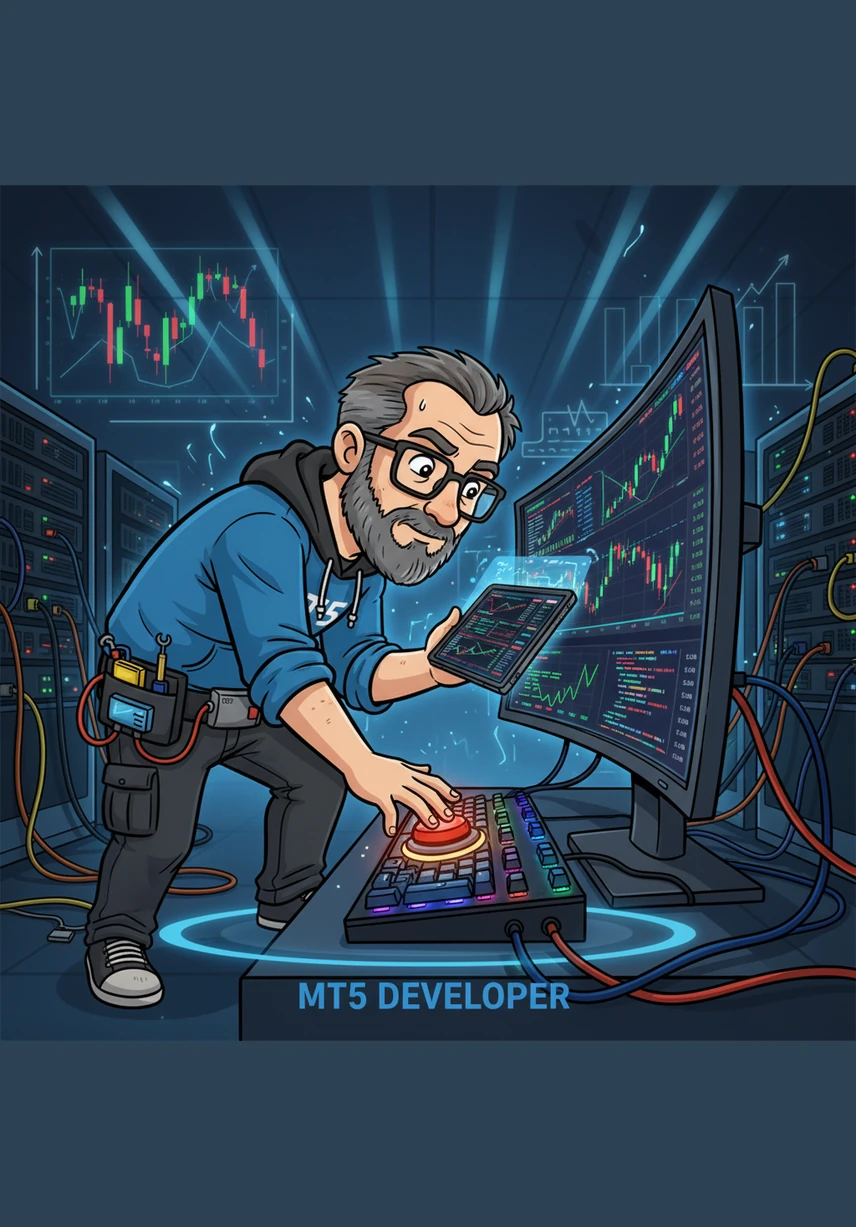 Alex leans in close, analyzing the code to stop the over-trading frenzy. He realizes the logic needs to be much stricter, ensuring the program only acts when the trend is truly confirmed and the noise of the market is filtered out.