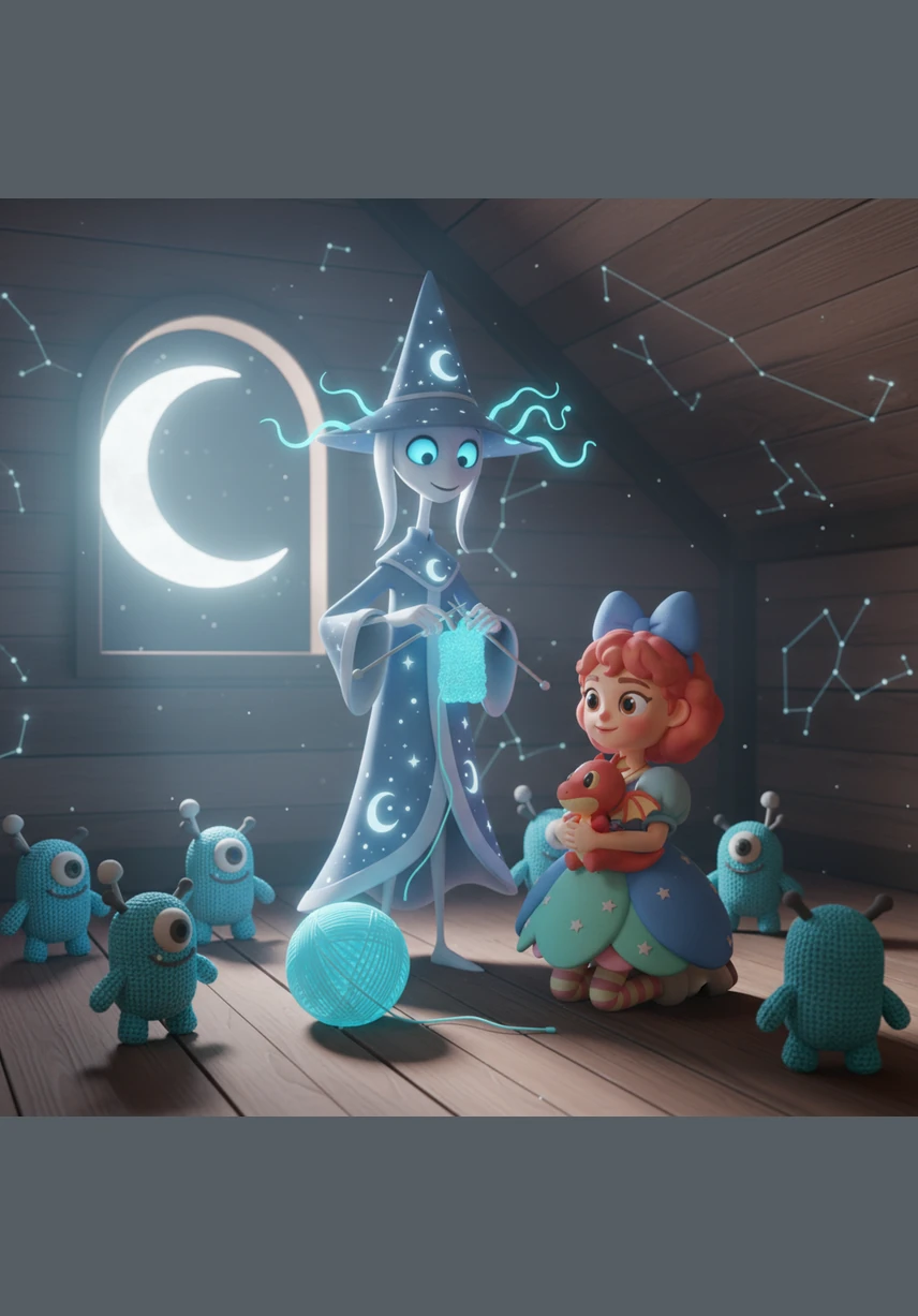 Elara discovers a tarnished silver music box hidden beneath a heavy velvet shroud in her grandmother's silent attic. Dust motes dance in a single beam of moonlight as she reaches out to touch the inexplicably cold metal.