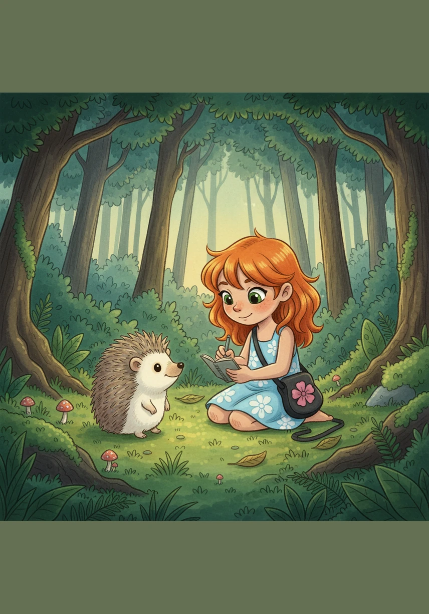 Deep in the woods, Lilo hears a tiny, worried voice calling for help from beneath a thick green bush. She finds a little hedgehog named Pip, whose prickles are hopelessly tangled in a patch of very sticky, brown burrs.