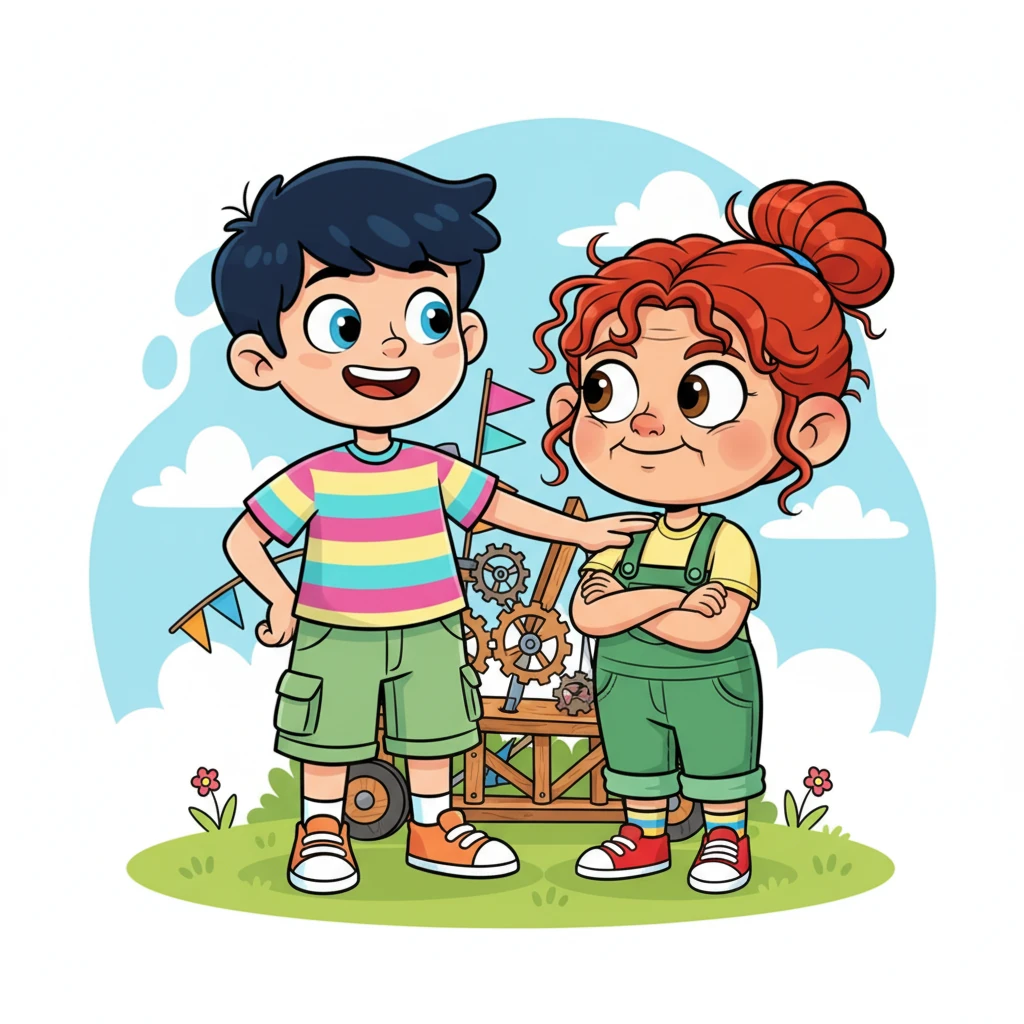 Leo sorrise, un sorriso grande e genuino. Aveva capito che ascoltare e lavorare insieme non era solo divertente, ma portava a risultati ancora più spettacolari. Diede una pacca sulla spalla a Nonna Rosa, sapendo che anche se a volte aveva ancora le sue idee forti, c'era un grande valore nel collaborare.