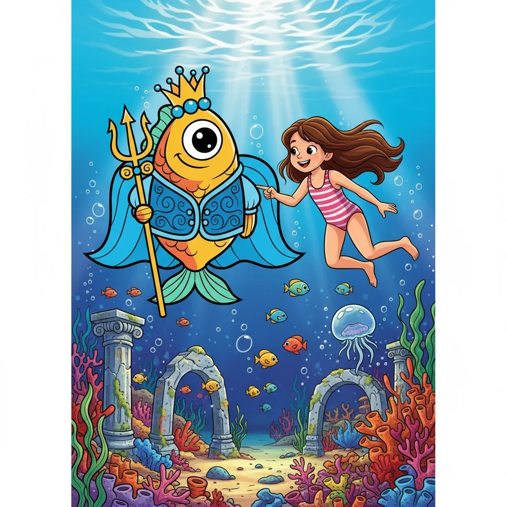 Desde ese día, el Rey Ojazos y Sofía se convirtieron en grandes amigos. Sofía visitaba el reino submarino y juntos exploraban los misterios del mar, celebrando la amistad y la bondad que los unía.