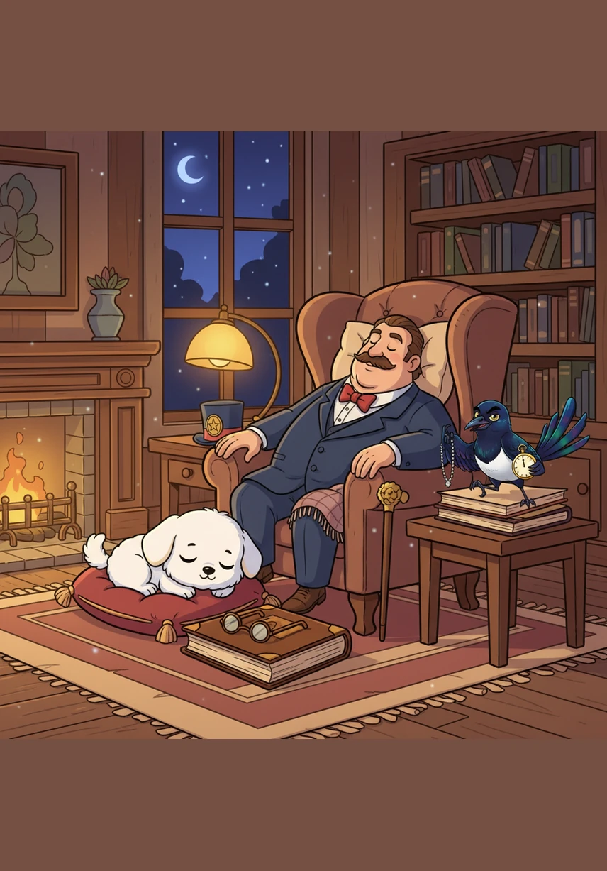 That evening, Oliver curled up in his cozy bed with a new book about the stars, feeling very content and sleepy. He knew that being the smartest dog in town was wonderful, but being a helpful friend to his neighbors was the best reward of all.