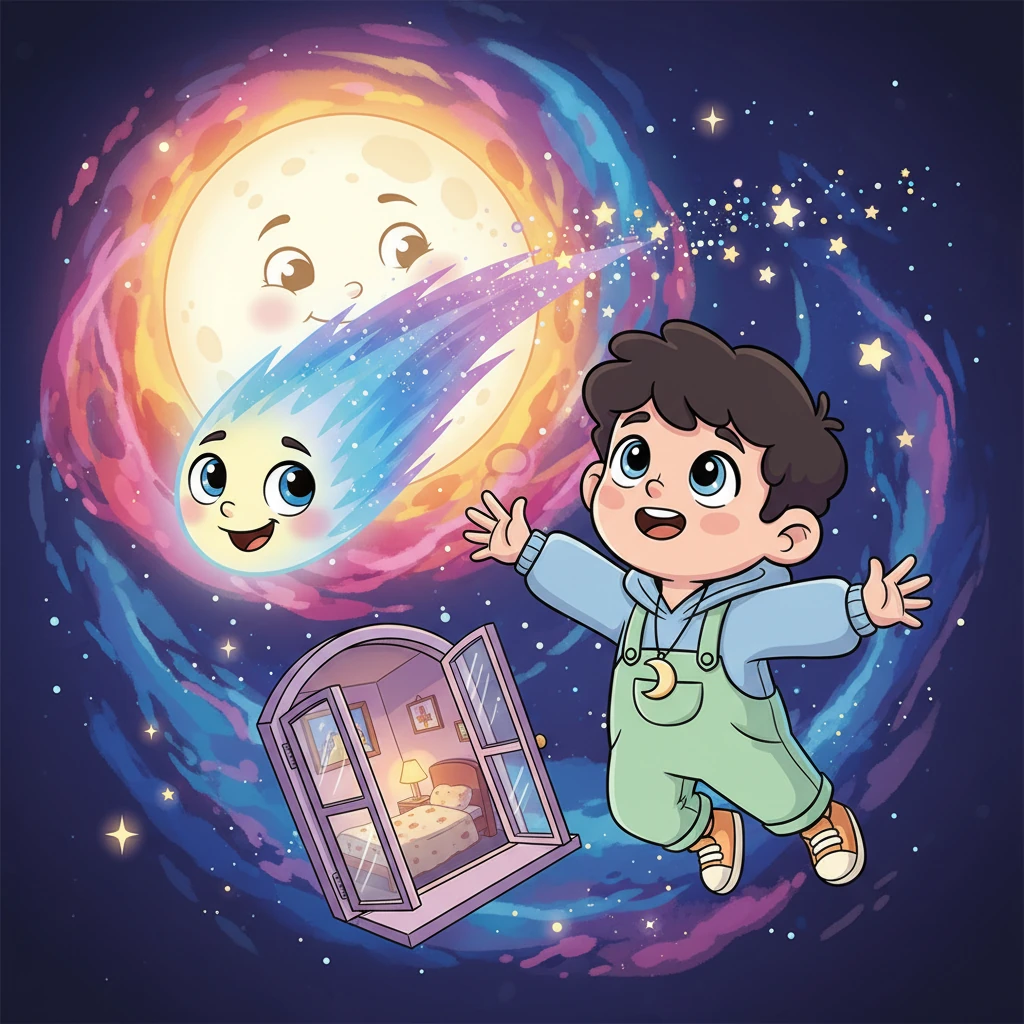 Andrei și Cometa Steluța: O Aventură Cosmică
