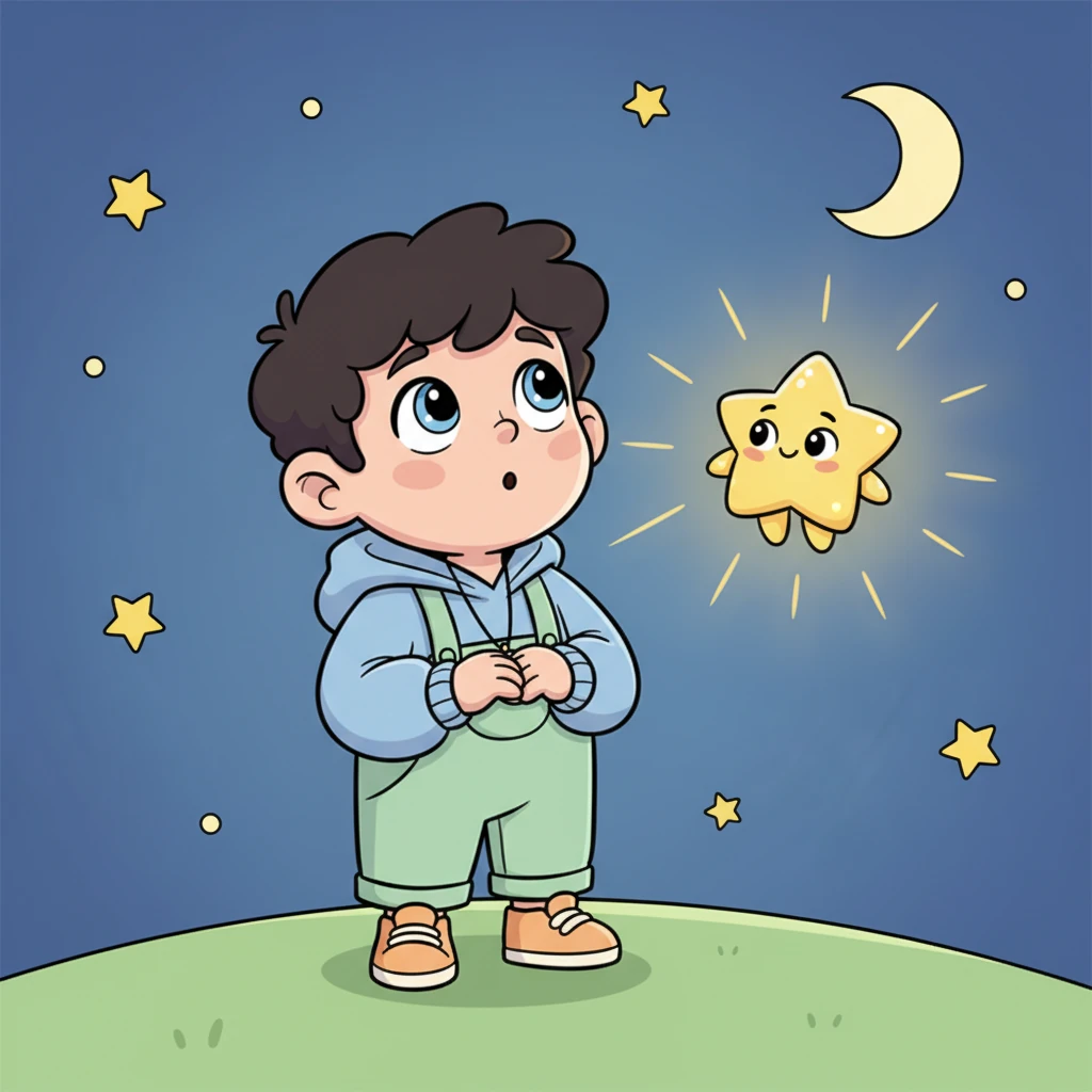 Auzind dorința sinceră a lui Andrei și simțind bunătatea lui, Steluța se lumină. Era recunoscătoare pentru grija lui și știa exact ce trebuia să facă. Un zâmbet plin de șotii îi apăru pe fața minusculă.