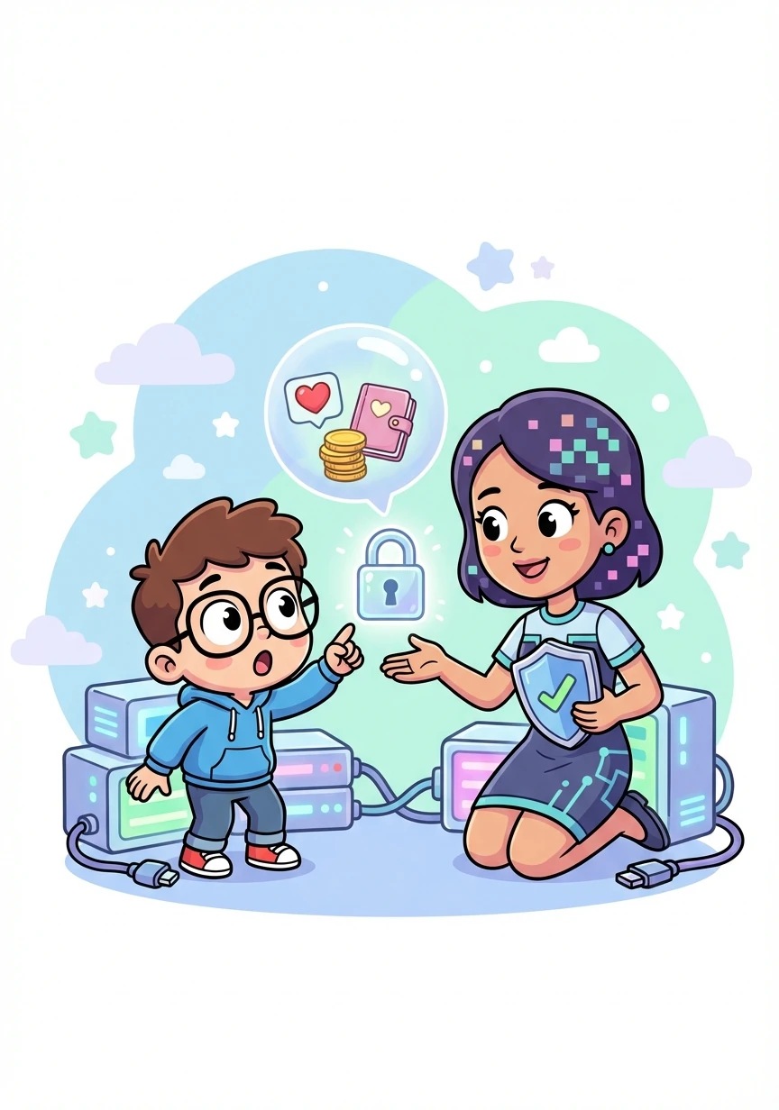 Data Dan then learns about the importance of data security and privacy. Ms. Byte emphasizes the ethical responsibilities that come with handling sensitive information.