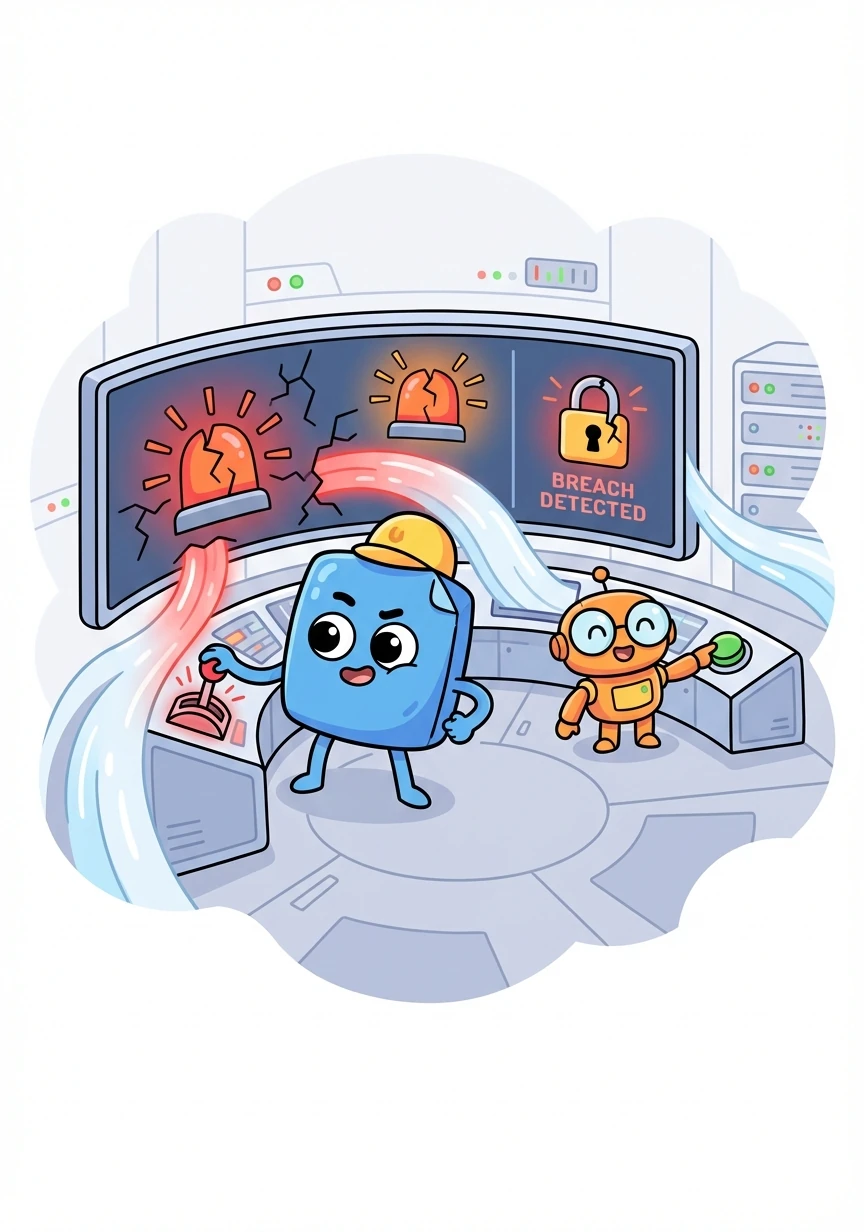 He participates in a simulated data breach exercise, learning how to respond quickly and effectively to protect data from unauthorized access.