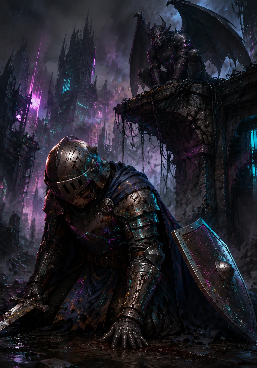 As his vision blurred, the familiar, dreadful silence of defeat began to settle over the ruined courtyard. He braced himself for the inevitable ghostly whisper of death that always haunted these forgotten lands.