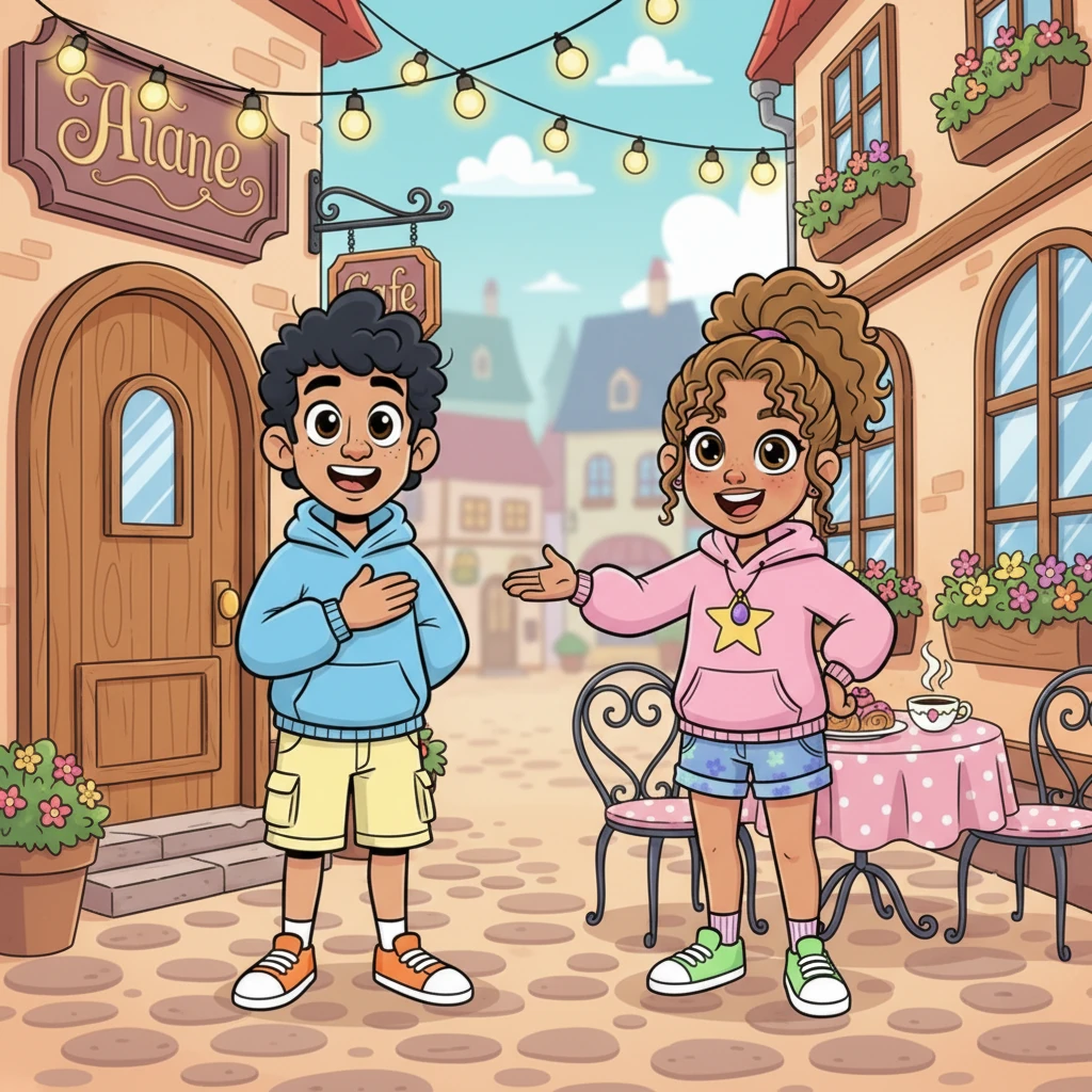 Aliayah suggested they continue their delightful chat over a warm cup of coffee at a whimsical cafe nearby, known for its cozy atmosphere and delightful treats. Liam's eyes lit up at the charming idea, his heart doing a happy little flip. He eagerly agreed, excited for more conversation and shared moments.
