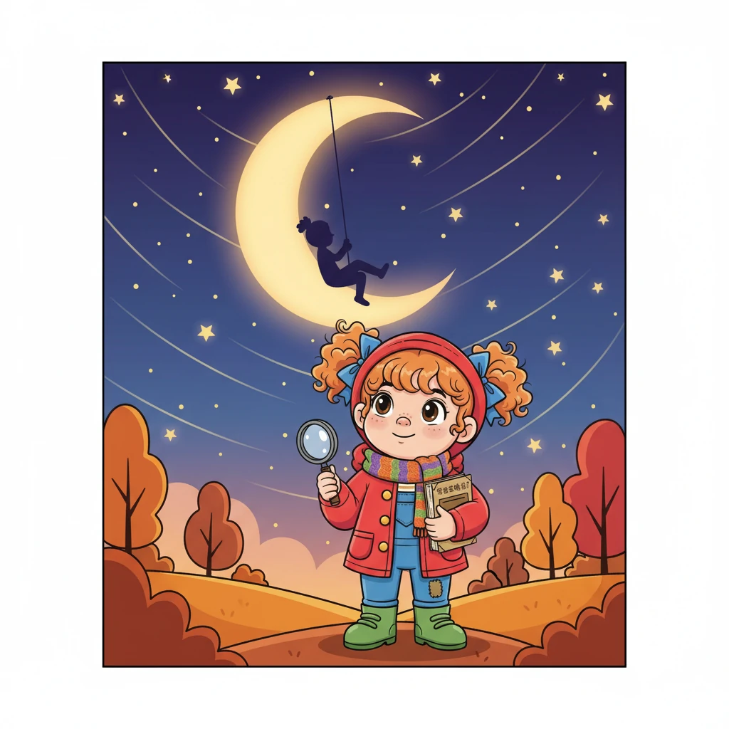 On Autumn evenings, when the moon is big and bold, I look for him in the stars that spark and streak across the sky. I imagine him up there, swinging on a crescent moon.