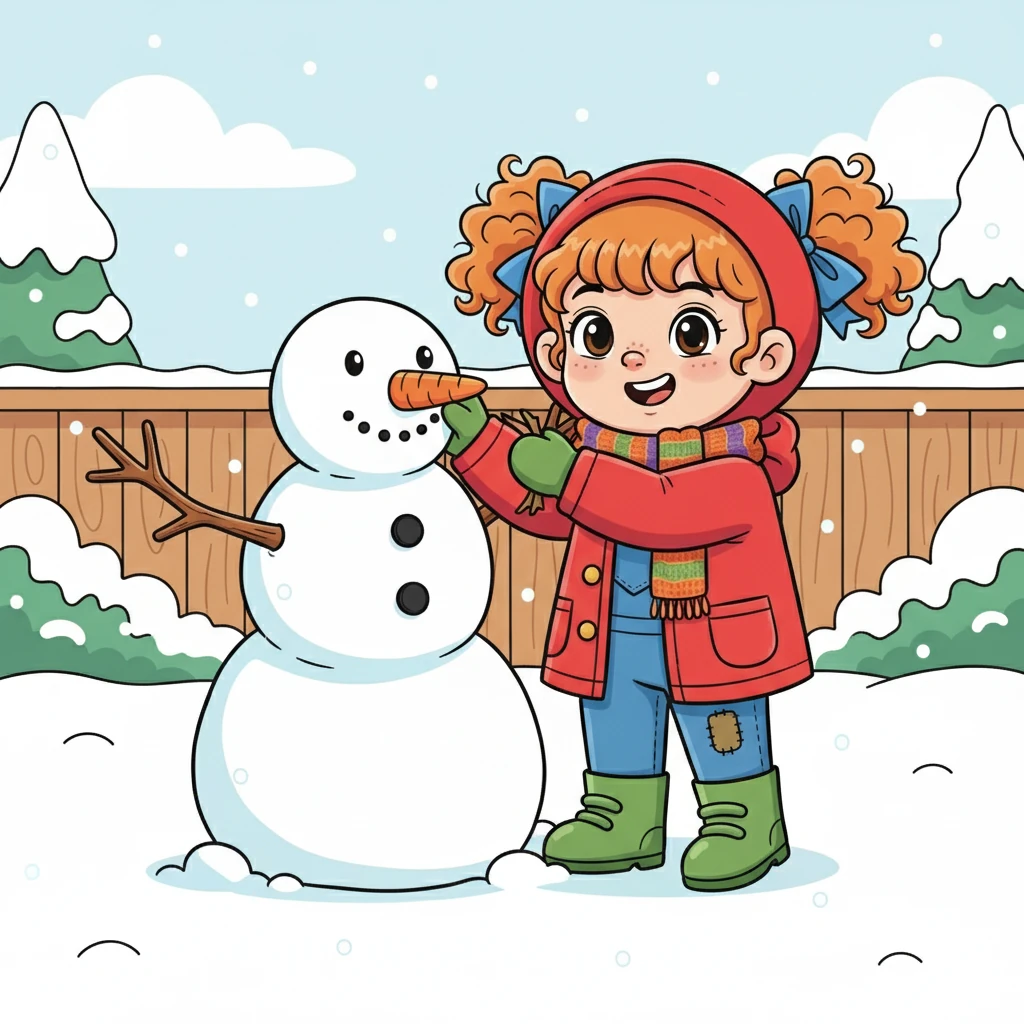 I build a snowman, imagining it’s Leo, with a carrot nose and twig arms. I wonder if he likes snow too.