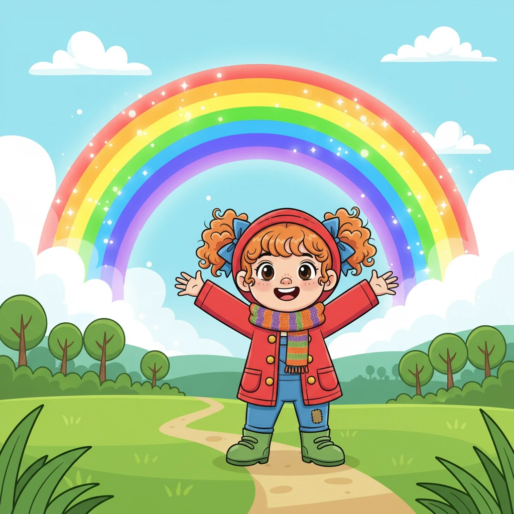 The rainbow shimmers and dances, promising adventures and hidden treasures. I stretch my arms toward it, hoping to find my brother at the end.