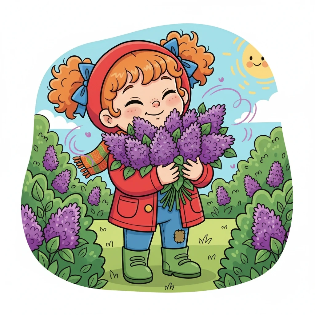 I pick a bunch of lilacs, their purple fragrance filling the air. I hope Leo likes flowers, too.