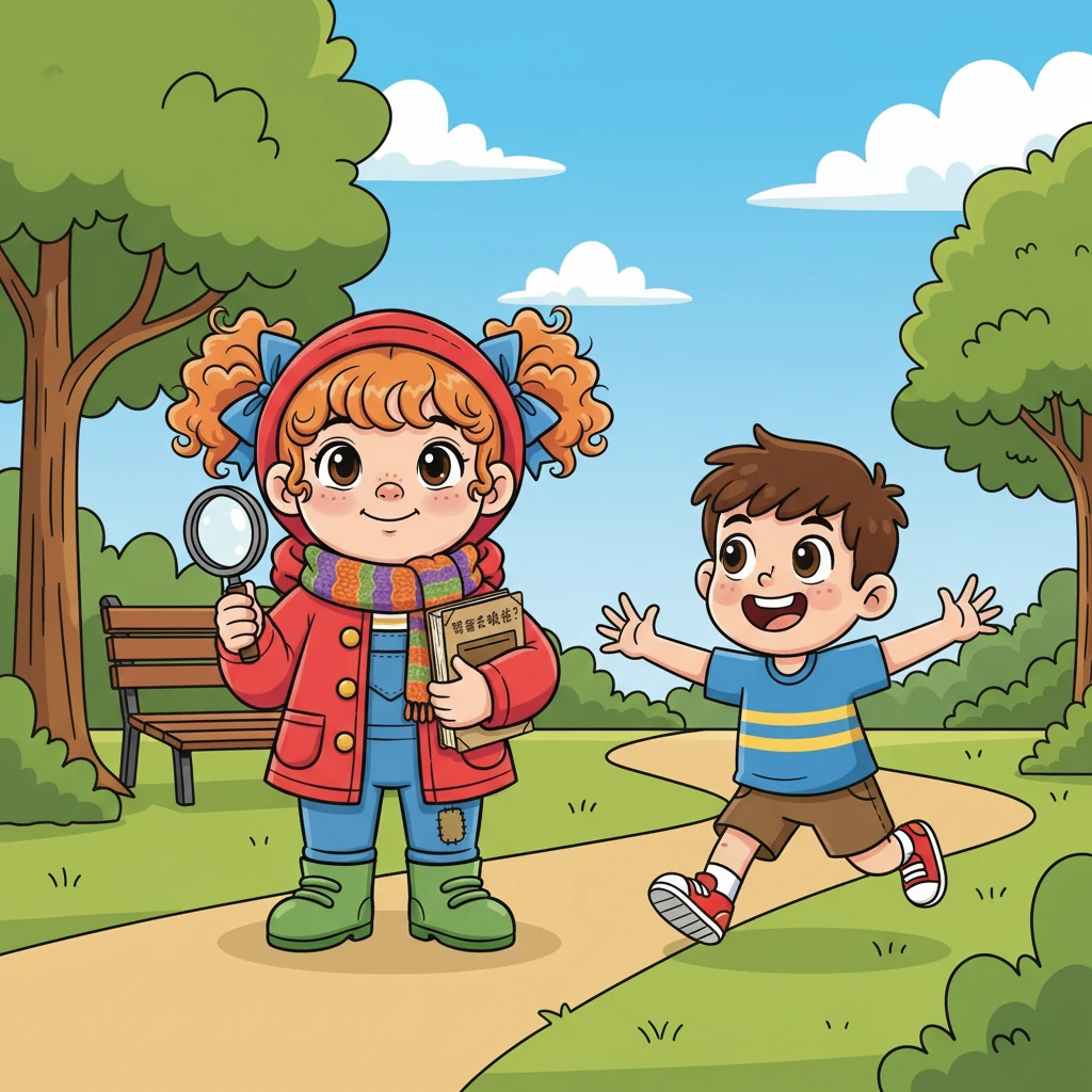 One day, Mom and Dad take me to a park. A boy with bright eyes and a gap-toothed grin runs towards me.
