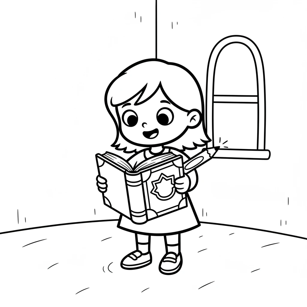 Willo gently closed the magical book, feeling a heart full of joy and wonder. The friendly pencil waved goodbye with a tiny flick before disappearing back into the pages. Willo knew the world was now full of possibilities, ready for more colors and more adventures, all thanks to a blank page and a magical pencil.