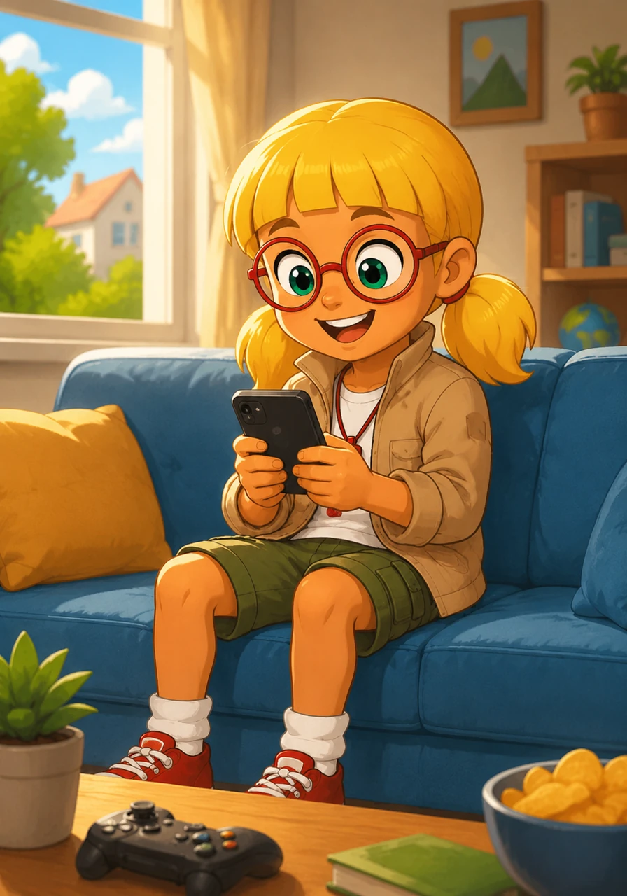 Riko is a smart and curious boy who lives in a sunny neighborhood. He loves his smartphone more than anything else, spending every spare moment exploring apps and playing exciting digital games.