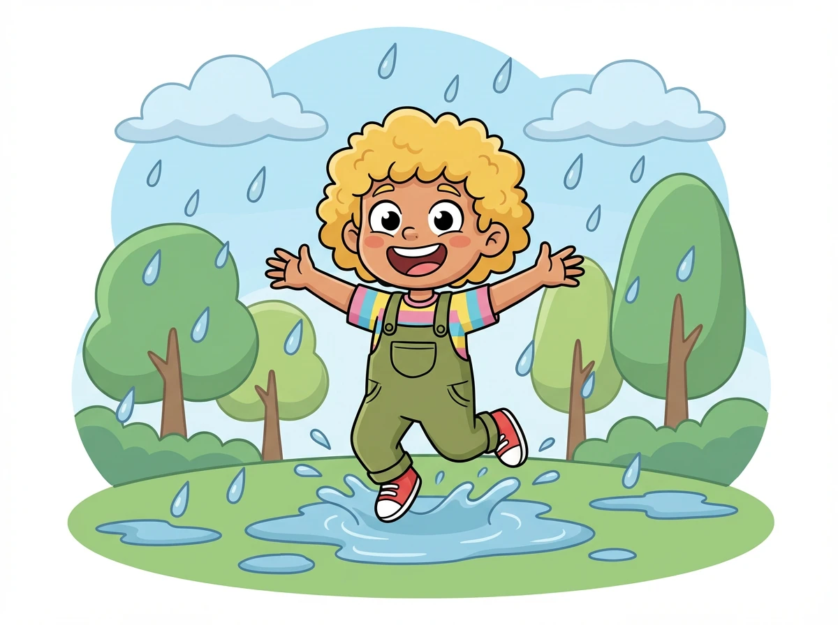 The rain began to fall, and Sunny felt a surge of energy. 'Maybe,' Sunny thought, 'I can try just a little bit.'