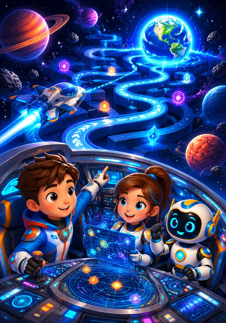 The journey continues with an exciting space maze designed to help the spaceship safely navigate its way back to Earth. Young readers can also bring the adventure to life by coloring beautiful line-art illustrations of Leo, Nova, and their alien friends.