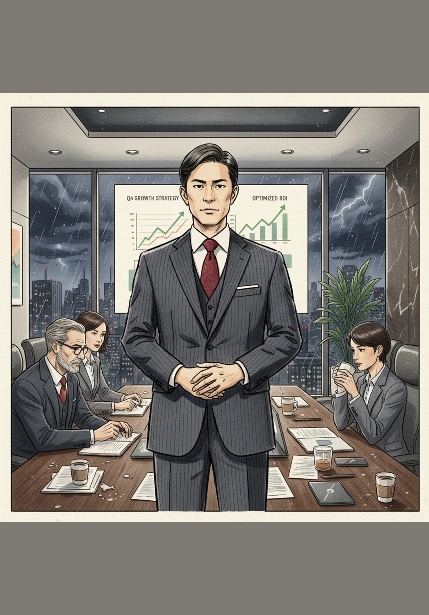 During a high-stakes negotiation with local IT firms, Julian practices Zanshin, maintaining a state of total focus and relaxed awareness. He notices the subtle shifts in the room’s energy and the slight nod of an executive, signaling that his cultural intelligence is finally paying off. His presence is calm and commanding, reflecting his deep integration into the local business norms.