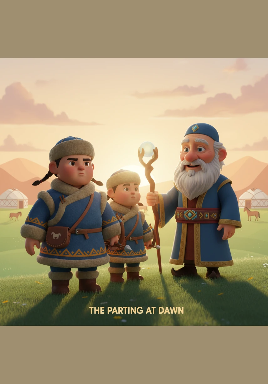 Бір күні таңертең Құрмаш Көксеректің орнын бос тапты. Қасқыр өзінің шын мекеніне — биік таулар мен кең далаға қарай бет алған еді. Тек жерде қалған іздері ғана оның кеткенін білдірді.