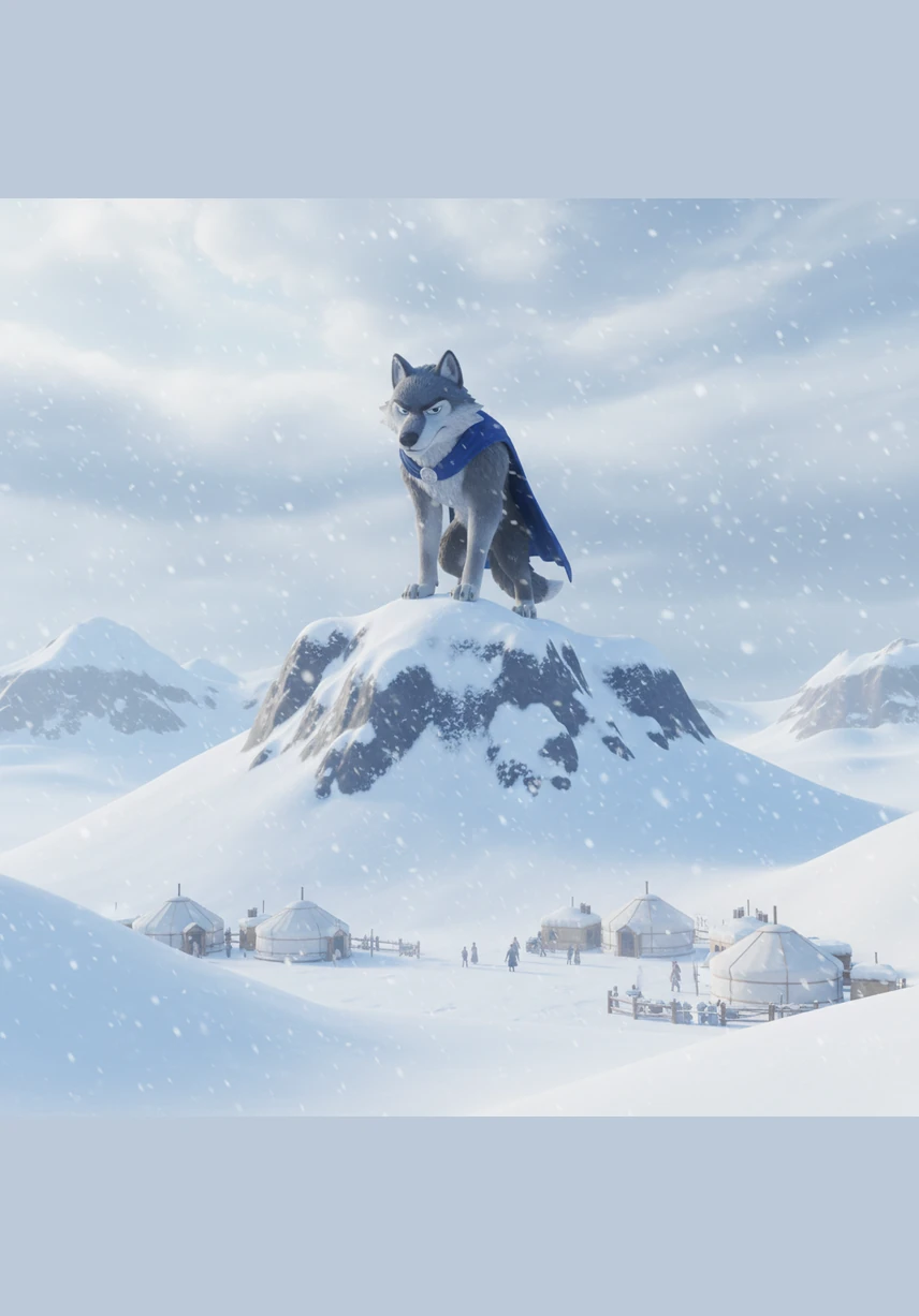 Қыс түсіп, айнала аппақ қарға оранды. Көксерек енді түздің айбынды патшасы, қатал көкжалға айналды. Ол қарлы шыңның басында тұрып, төмендегі ауылға суық жанармен қарады.