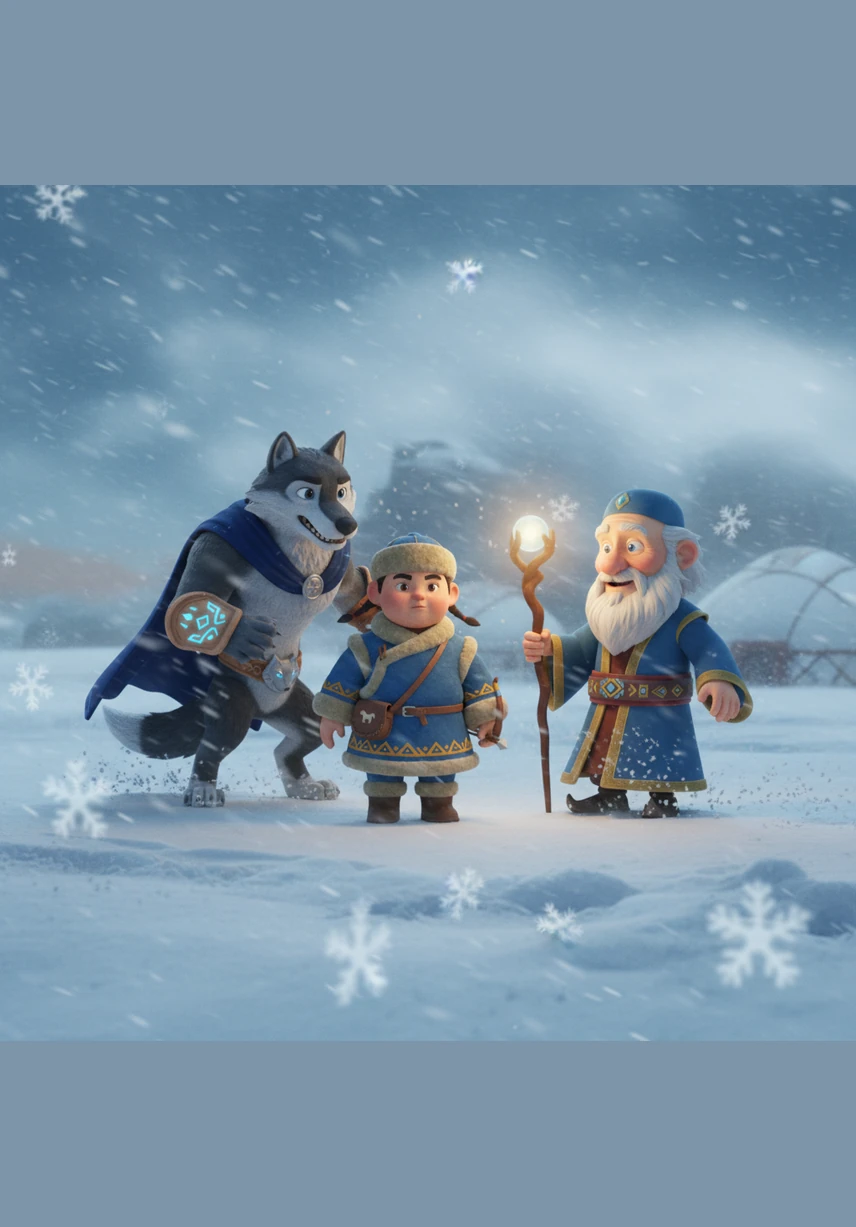 Боранды күні Құрмаш пен Көксерек жазық далада бетпе-бет келді. Бұл сәтте ескі достық пен табиғаттың қатал заңы қақтығысты. Қасқырдың көзінен жабайы күш пен беймәлім мұң көрінді.