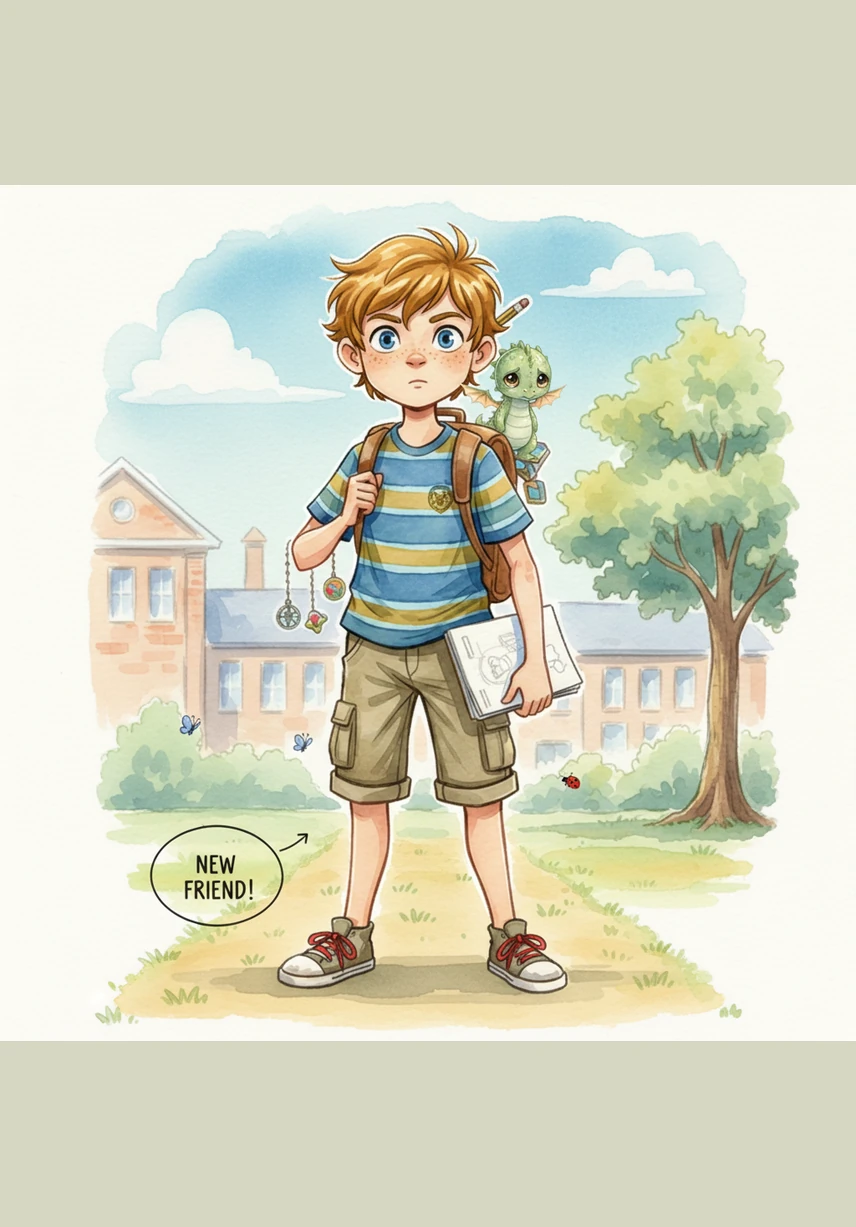 With his backpack snug on his shoulders, Leo stepped out into the golden sunshine. He walked toward school with a spring in his step, completely unaware of the magical surprise hidden inside his bag.