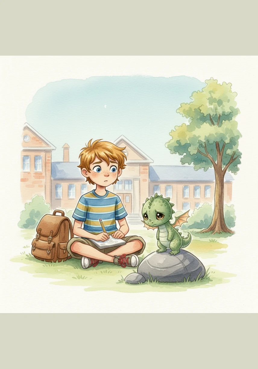 With a deep breath and a brave heart, Fern flapped his orange wings with all his might. He lifted off from Leo's hand, soaring higher and higher into the bright blue sky toward a fluffy white cloud.