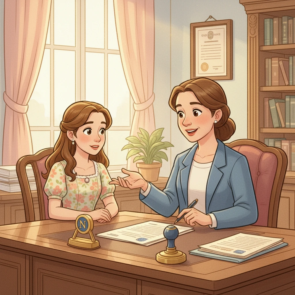 Eleanor visited a notary, where she witnessed the process of signing and witnessing a document. The notary, a kind woman with a warm demeanor, emphasized how a signature is a voice, especially when notarized. Eleanor understood the security and importance.