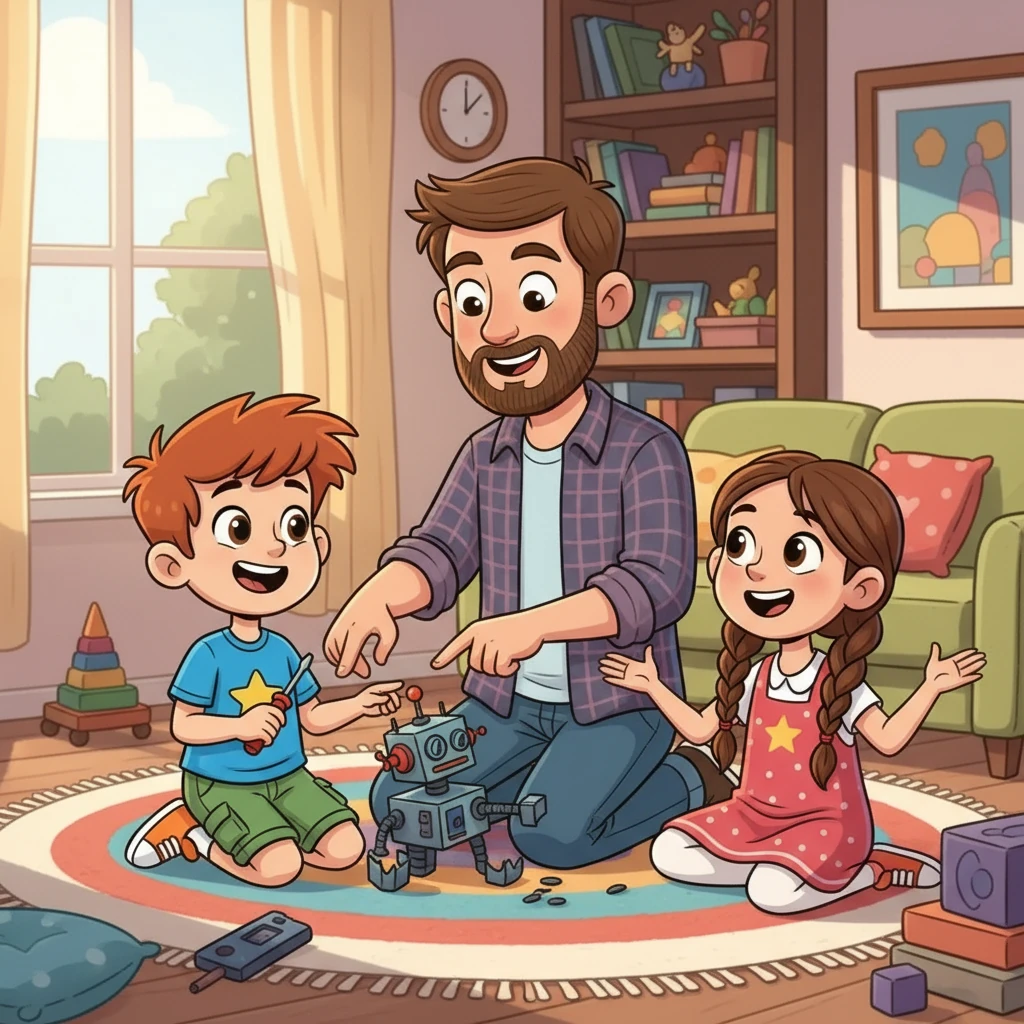 Without his phone, Leo started to notice things he'd never seen before. He helped his dad fix a broken toy, and he listened to his sister's stories. He started to reconnect with his family in a way he hadn't in ages.