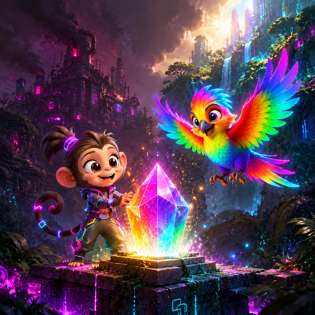 Léo and the Crystal of Colors - Adventure stories